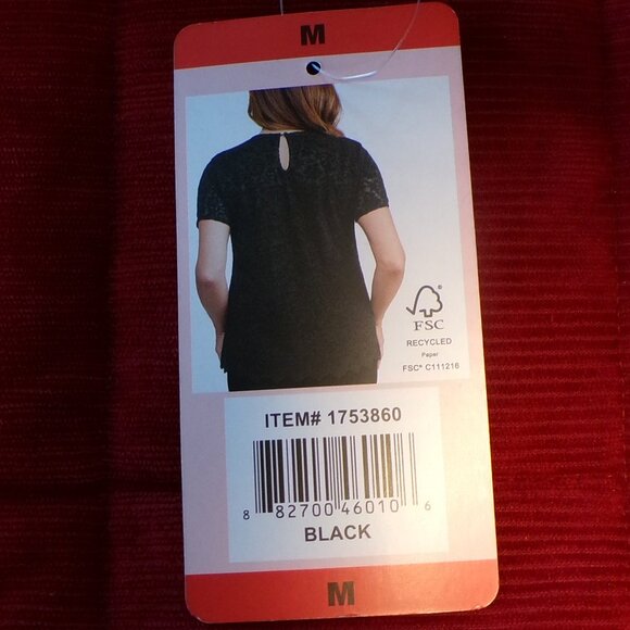 Teddi Rose NWT Ladies' Black Floral Lace Top – Size Medium - Picture 5 of 5